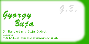 gyorgy buja business card